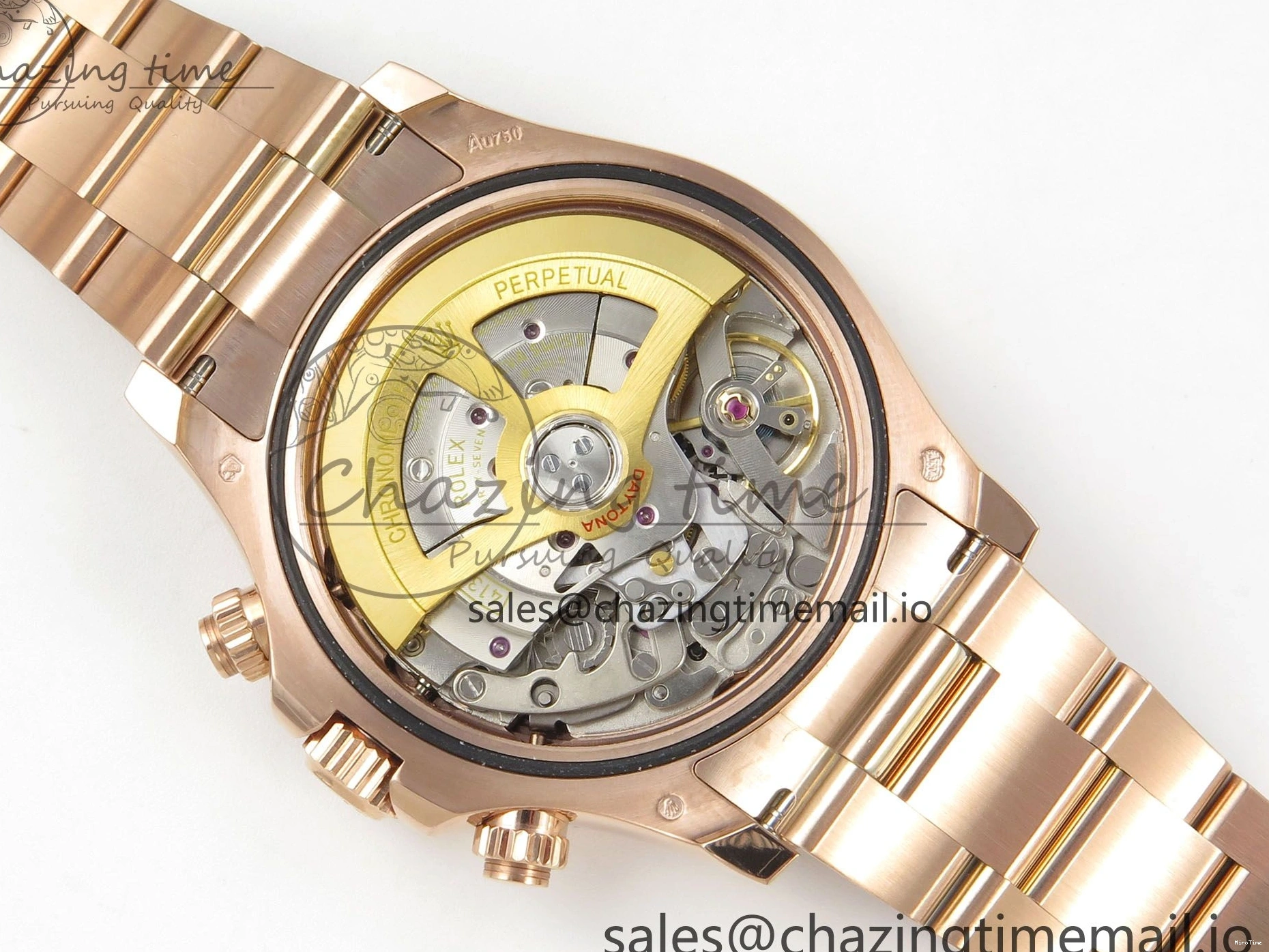 MiroTime 0130 WeatherProof Daytona 126505 RG Clean 1:1 Best Edition RG Champagne Stick Dial on RG Bracelet Super Clone DD 248